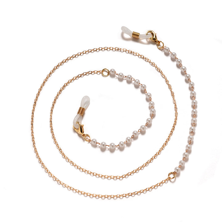 Premium Black Beaded Eyewear Chain Bowlift