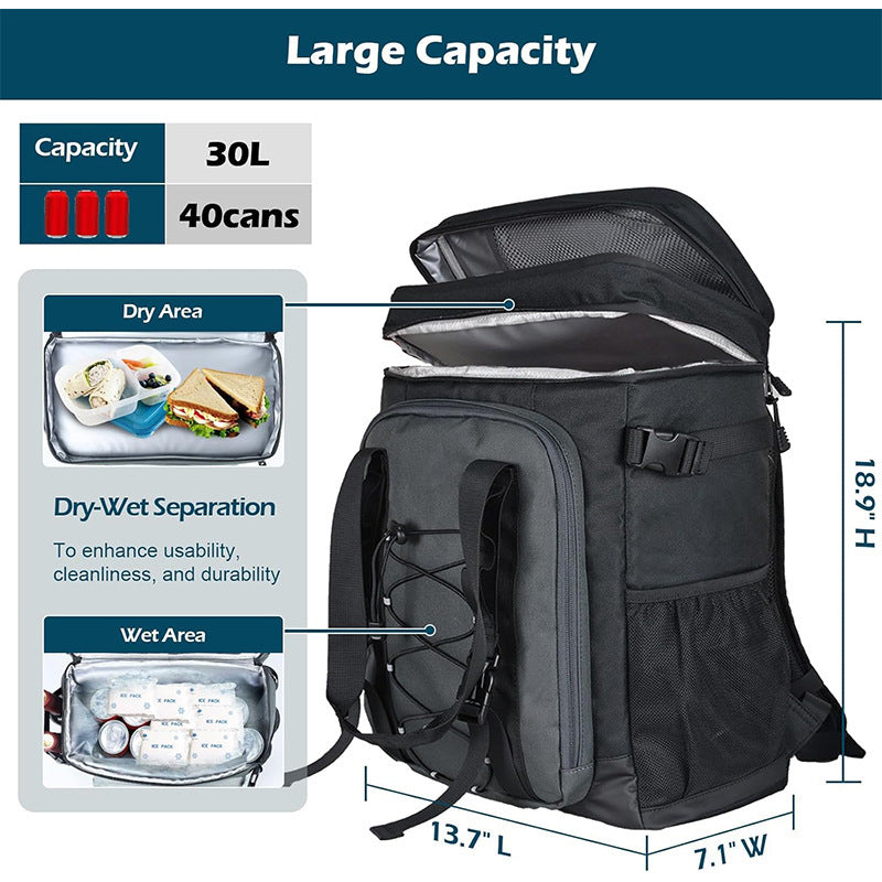 Multifunctional Insulated Drinking Backpack with Reinforced Carrying Handles Bowlift