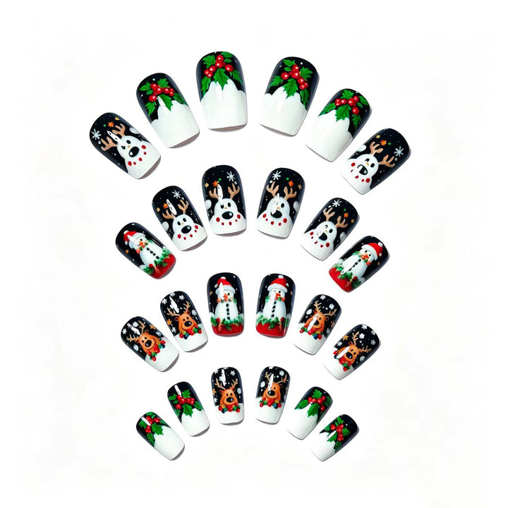 Artificial artificial nails with festive Christmas design Bowlift
