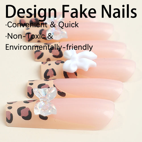 Artificial nail set with elegant crystal applications Bowlift