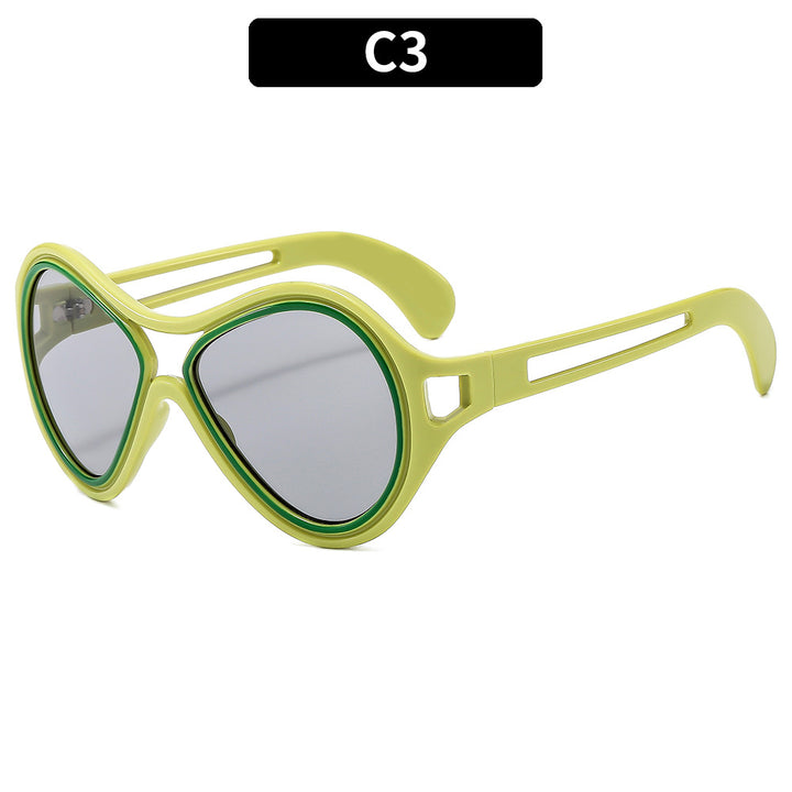 Retro-Inspired Shield Sunglasses