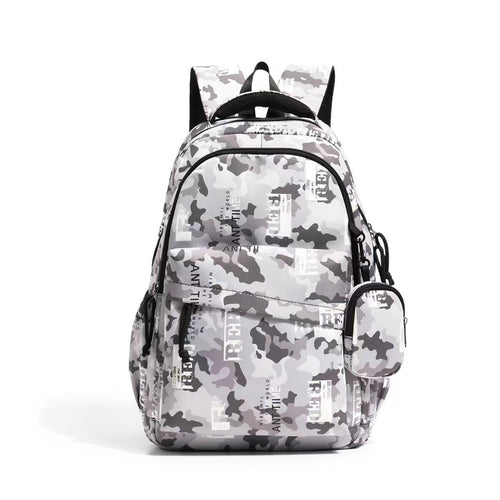 Backpack with Modern Camouflage Design and Functional Pockets Bowlift