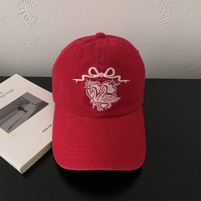 Women's Romantic Embroidered Baseball Cap Bowlift