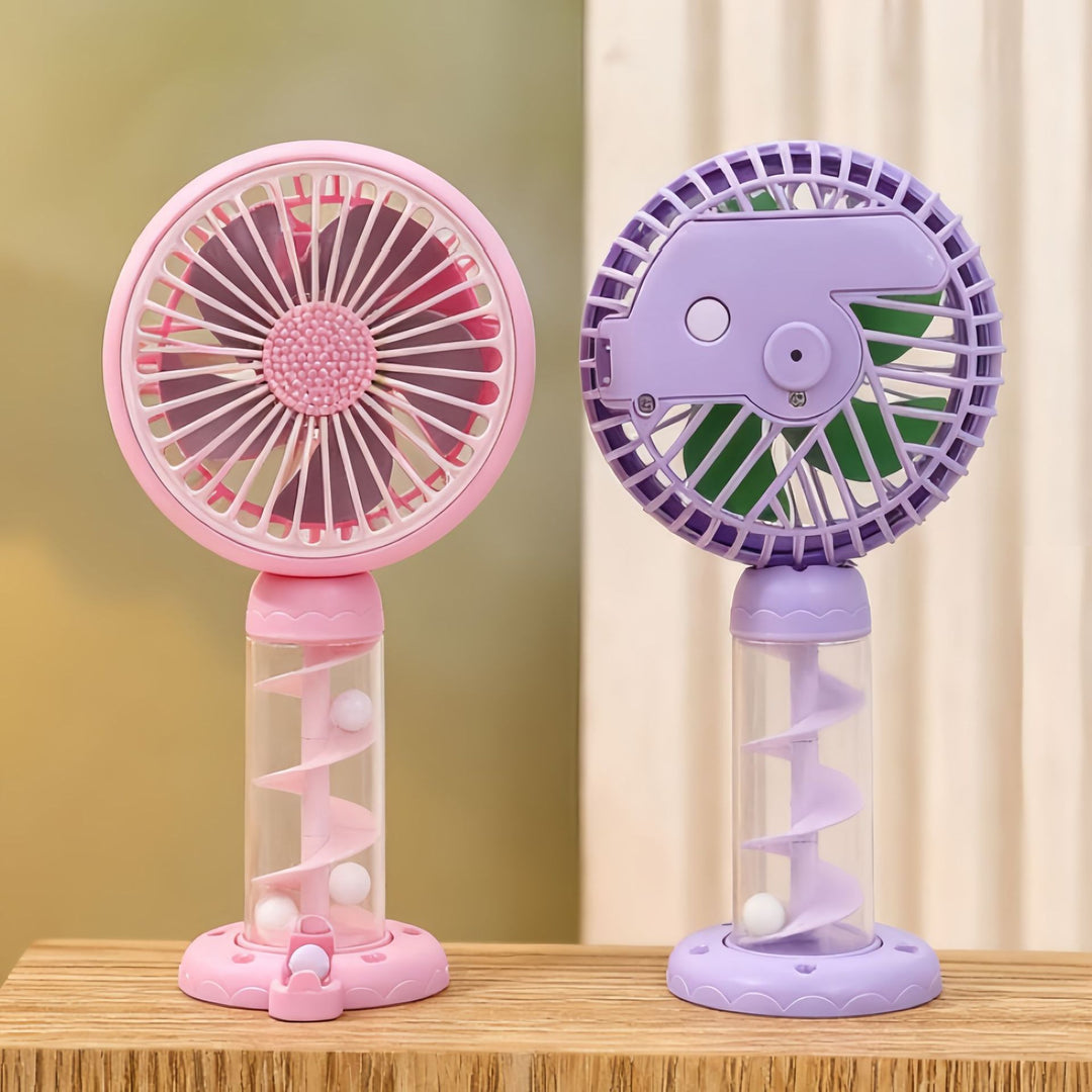 Ladies Portable Mini USB Fan with Creative Spiral Design Bowlift