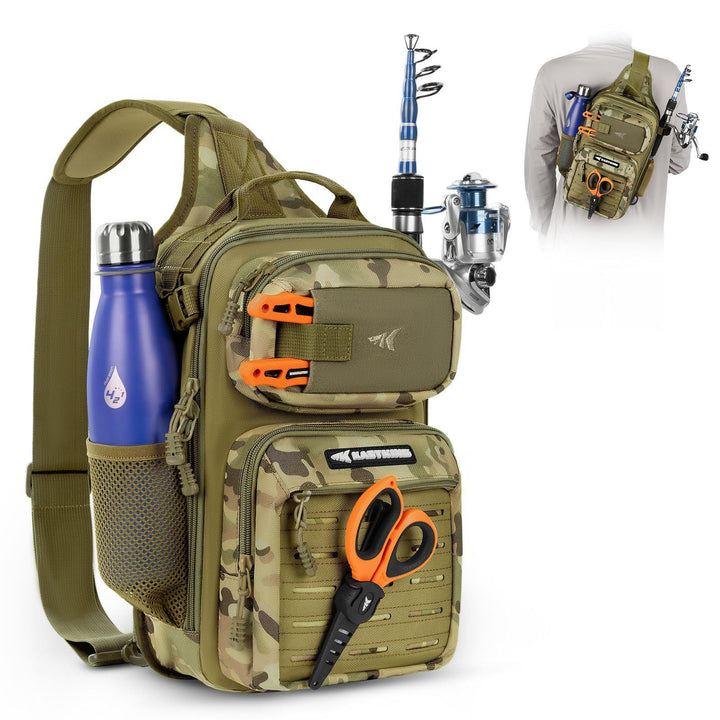 Tactical Fishing Gear Sling Bag Bowlift
