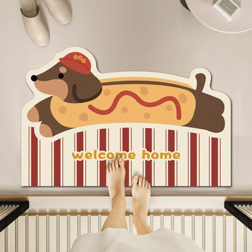 Cute Dog-Themed Decorative Mat