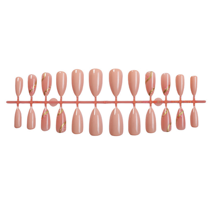 Premium Press-On Nail Set with Floral Accents Bowlift