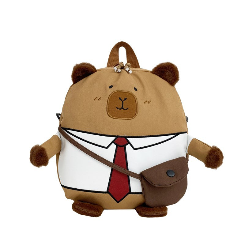 Plush backpack with funny bear design Bowlift