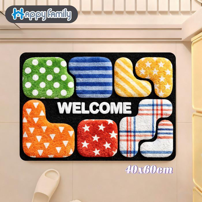 Stylish Geometric Pattern Bath Mat Bowlift