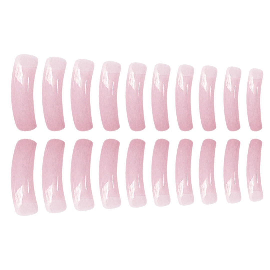 Premium Long Transparent Press-On Nail Enhancements Bowlift