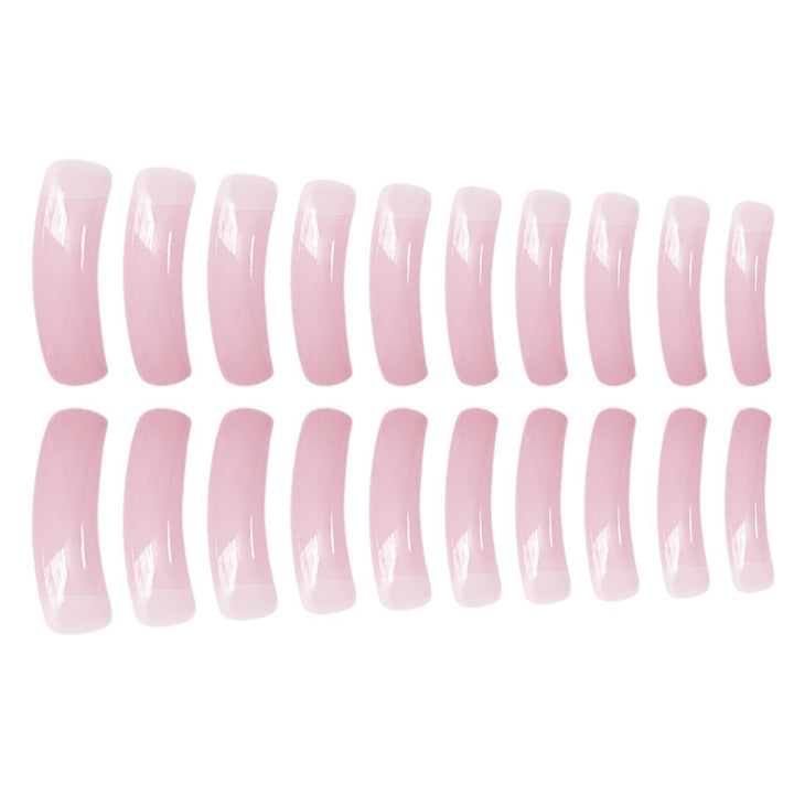Premium Long Transparent Press-On Nail Enhancements Bowlift