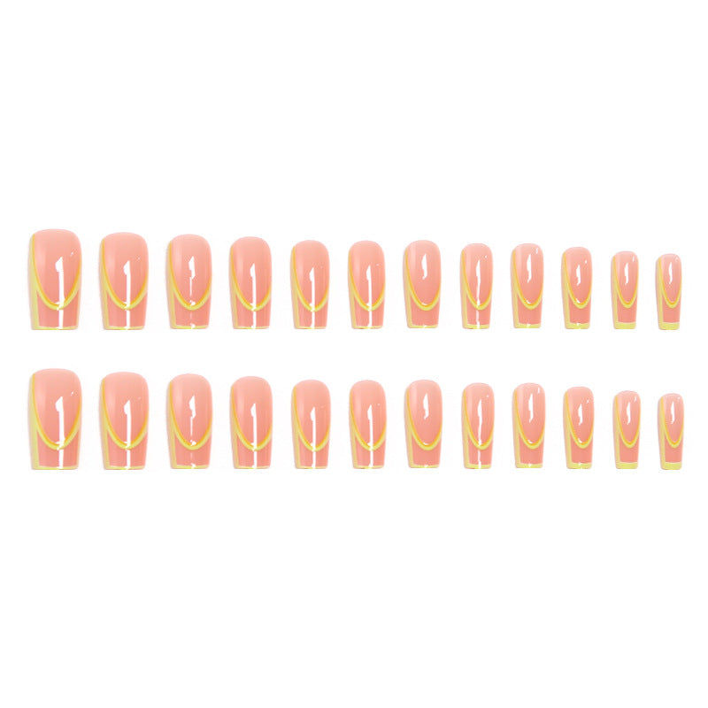 Artistic Nail Tips with Geometric Design Bowlift