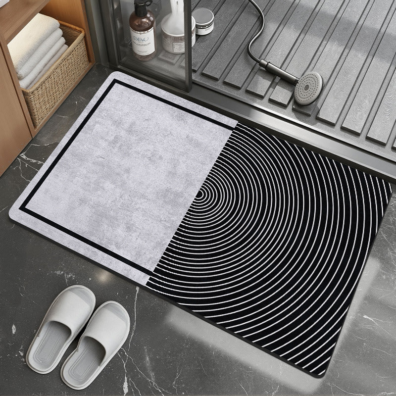 Stylish Geometric Pattern Bath Mat Bowlift