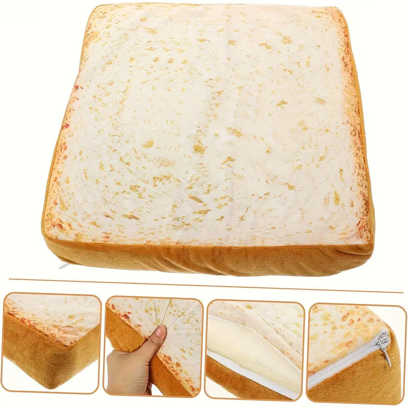 Soft Plush Toast-Shaped  Cushion  Dog Bed