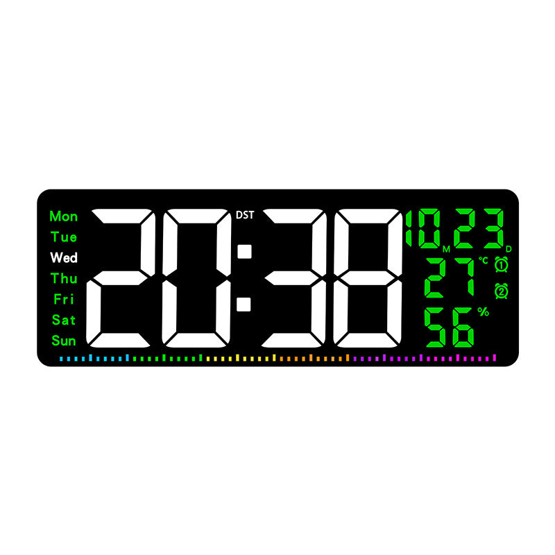 Digital alarm clock with large LED display and weather data Bowlift