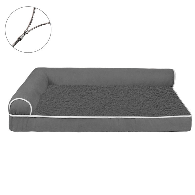 Bolstered Plush  Lounge Bed  Dog Bed