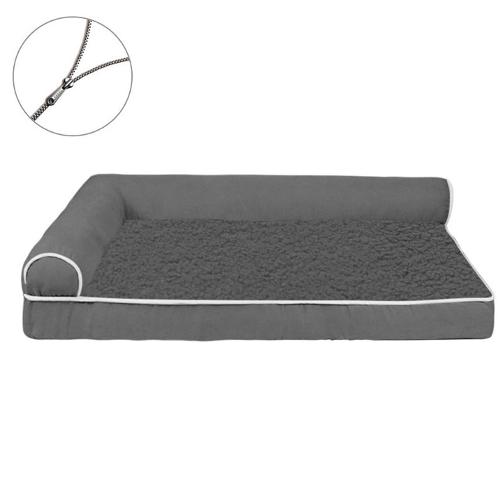 Bolstered Plush  Lounge Bed  Dog Bed
