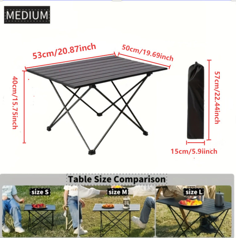 Women Folding Camping Table Bowlift