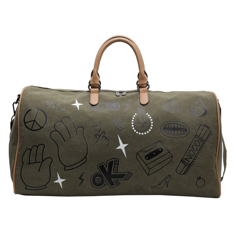 Travel bag with unique gray faux leather design Bowlift