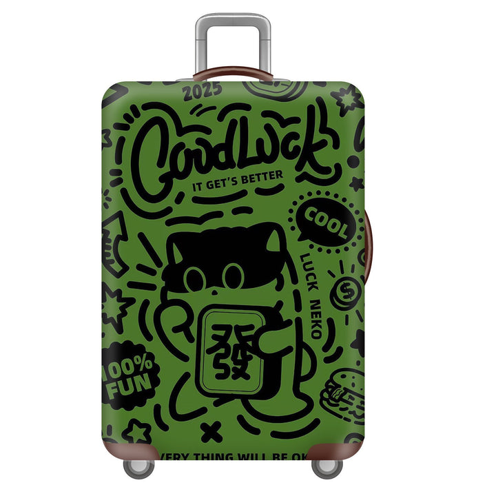 Unisex nan robust Hart shell trolley with lion portrait motif print, shock-resistant ABS polycarbonate shell, multi-wheeled chassis and TSA security lock Bowlift