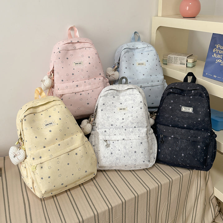 Star-Patterned Casual Backpack Bowlift