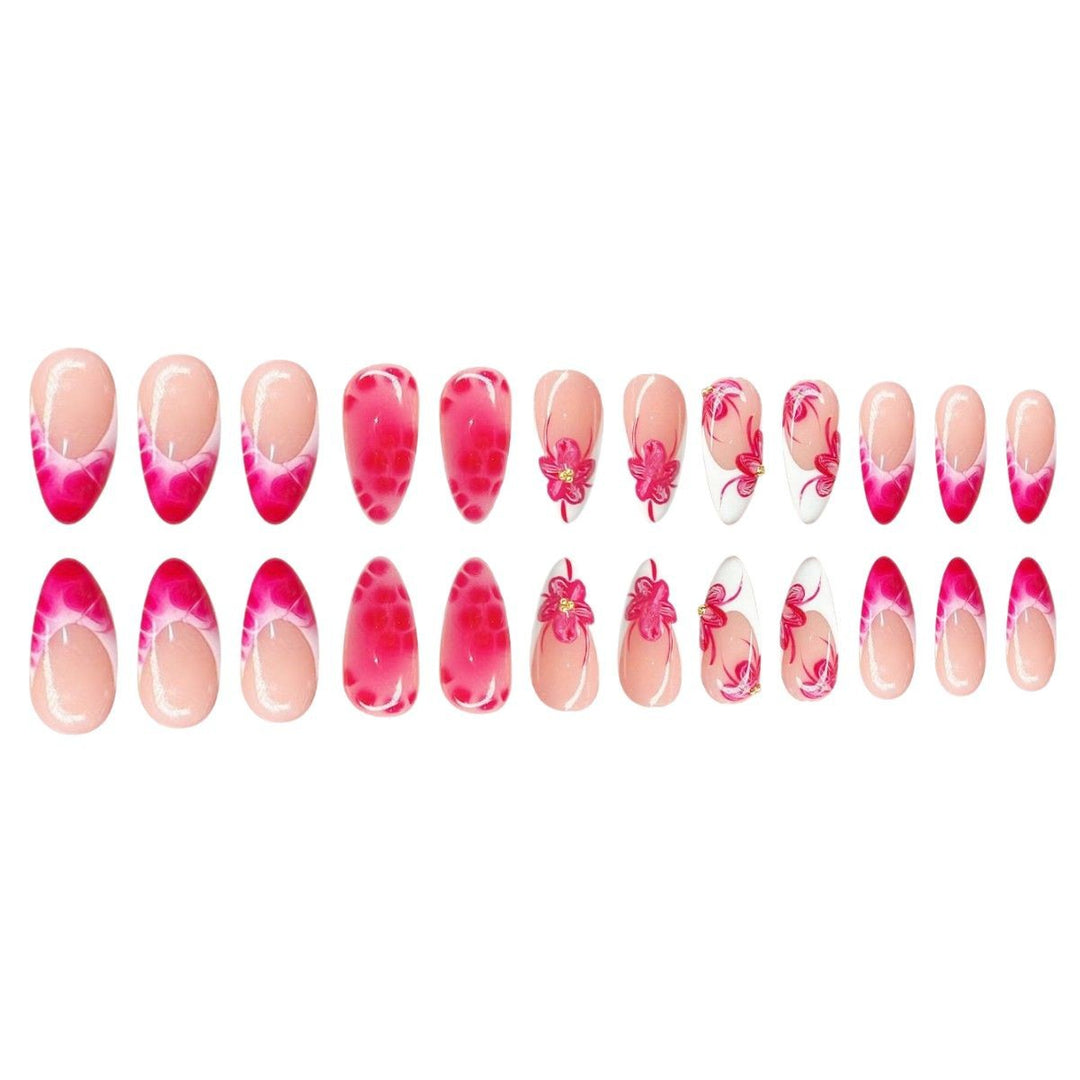 Artistic Floral Stiletto Nail Art Bowlift