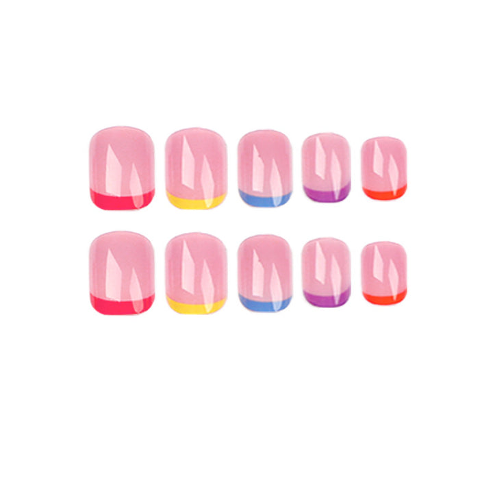 Nail art with colorful tips Bowlift