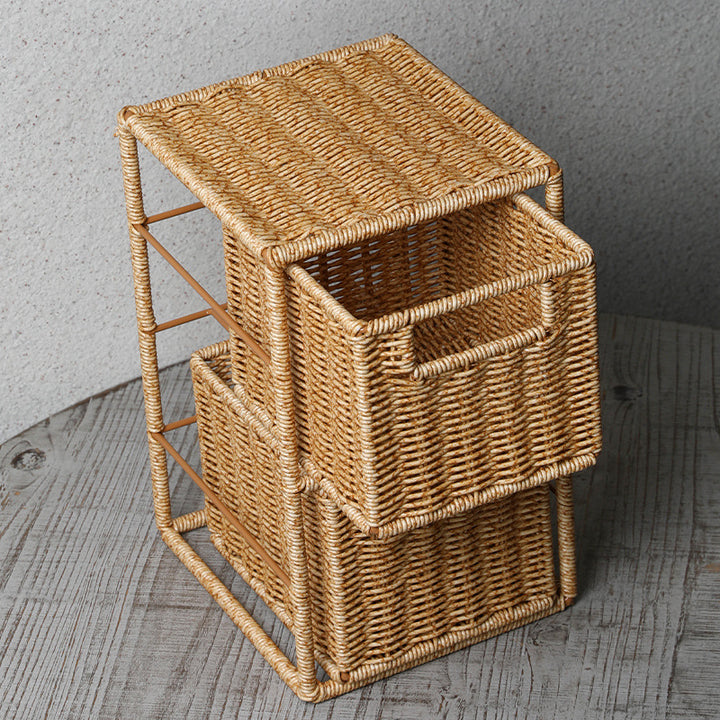 Multi-Tiered Woven Storage Organizer Bowlift