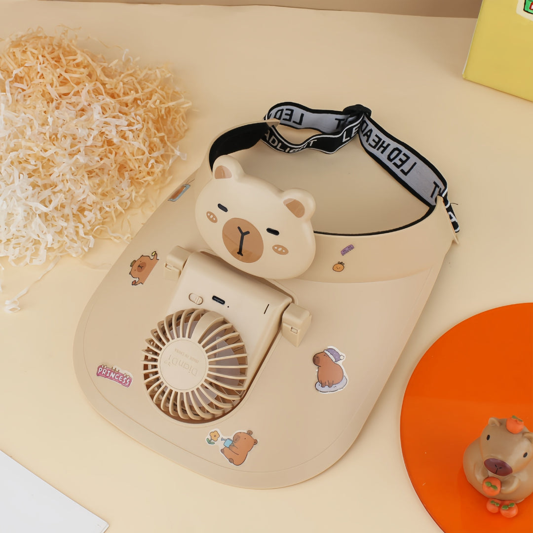 Women's Portable Handheld Fan with Panda Design Bowlift