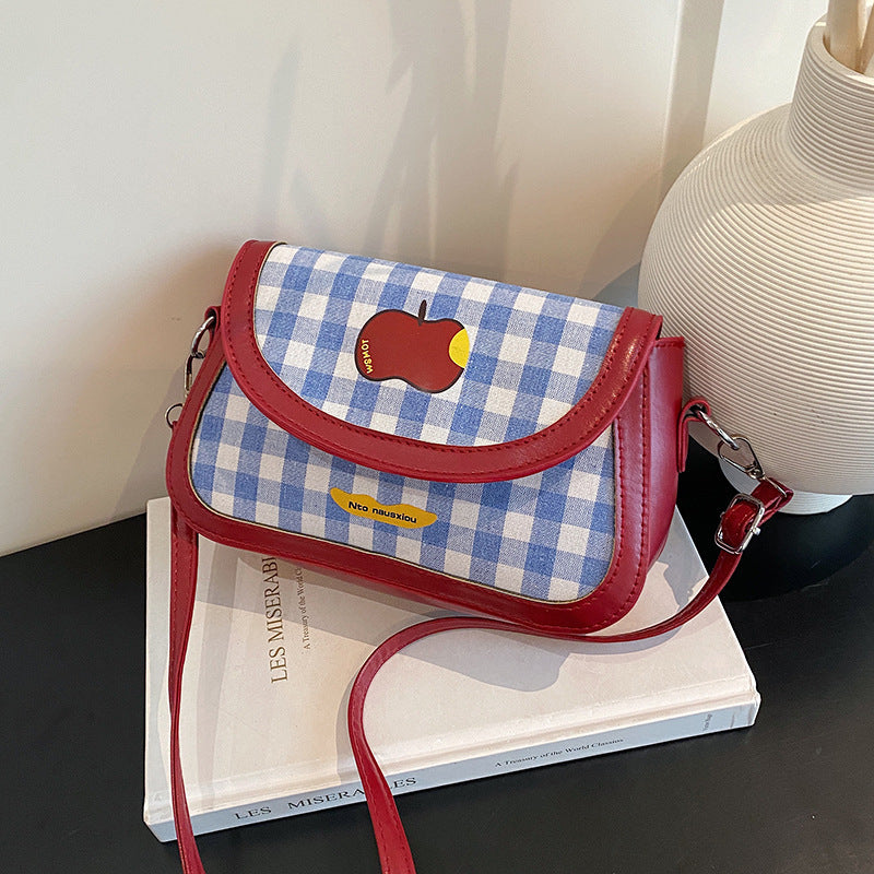 Playful Gingham Pattern Handbag Bowlift