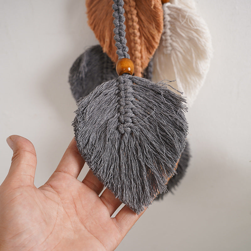 Macrame Leaf Wall Hanging Decor Bowlift