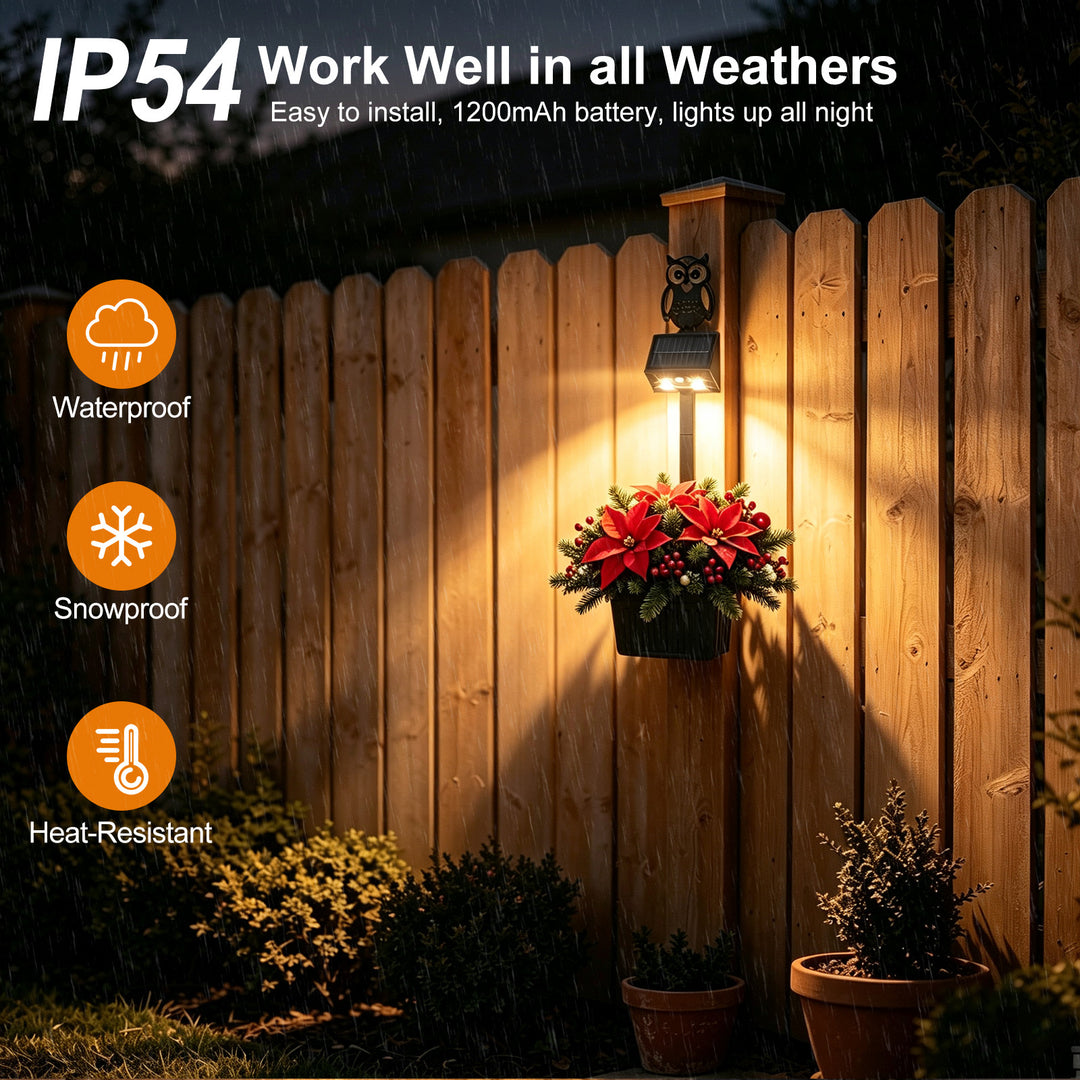 Solar-Powered Owl Decorative Garden Light