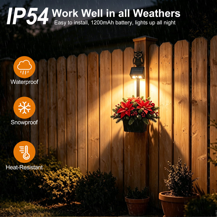 Solar-Powered Owl Decorative Garden Light