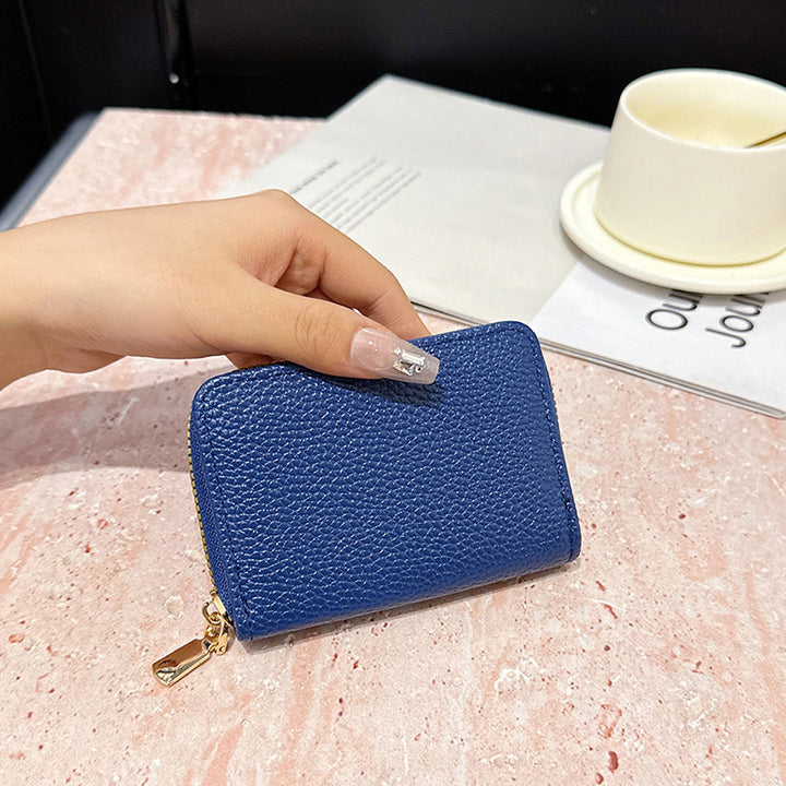 Compact Textured Zip Wallet