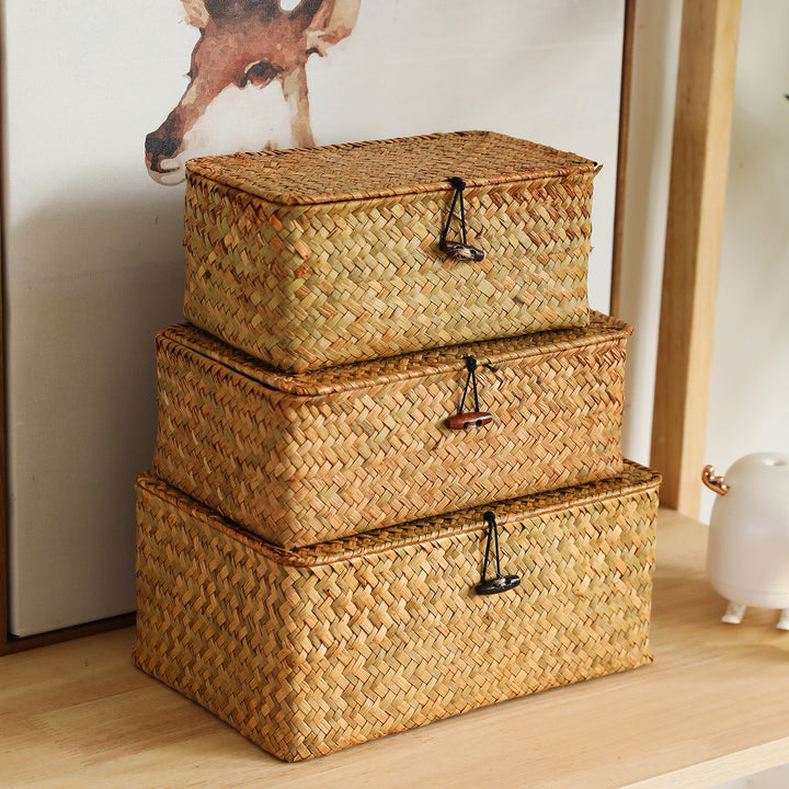 Handcrafted Oval Woven Storage Box Bowlift