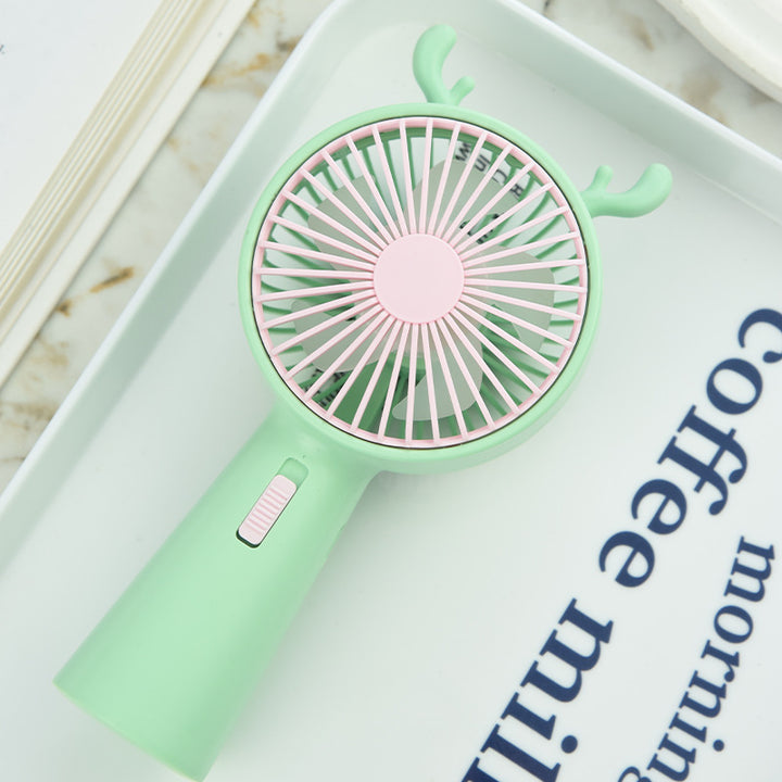 Portable Deer-Themed Handheld Cooling Fan Bowlift