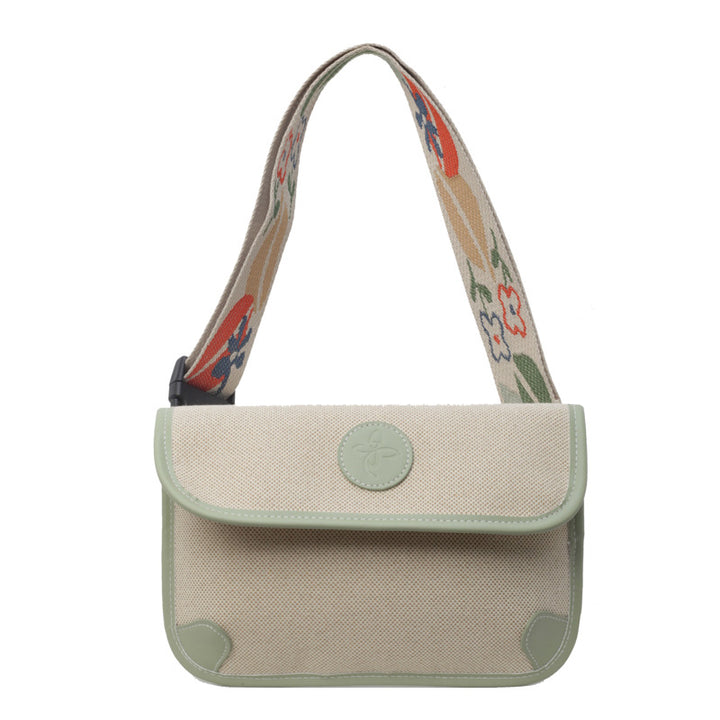 Floral Embroidered Messenger Bag Bowlift