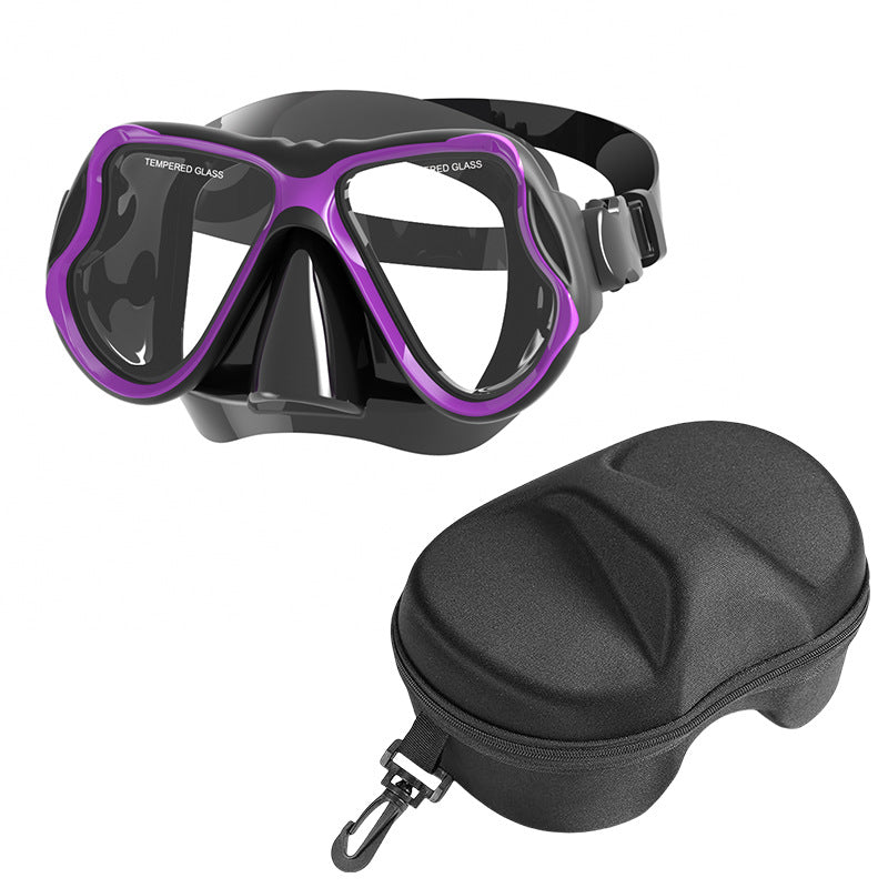 Diving mask with wide field of vision and comfortable wearing comfort Bowlift