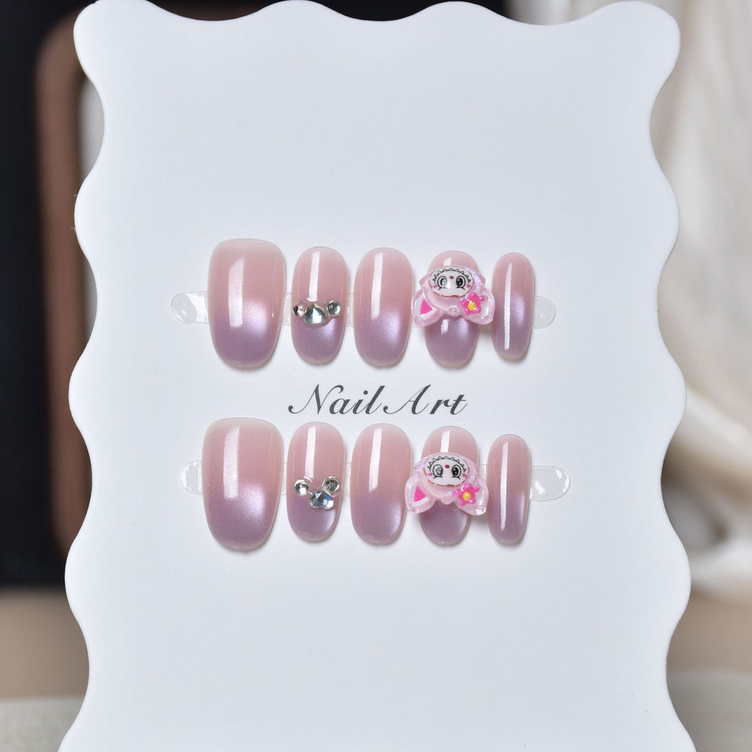 Decorative Press-On Nail Design Set Bowlift