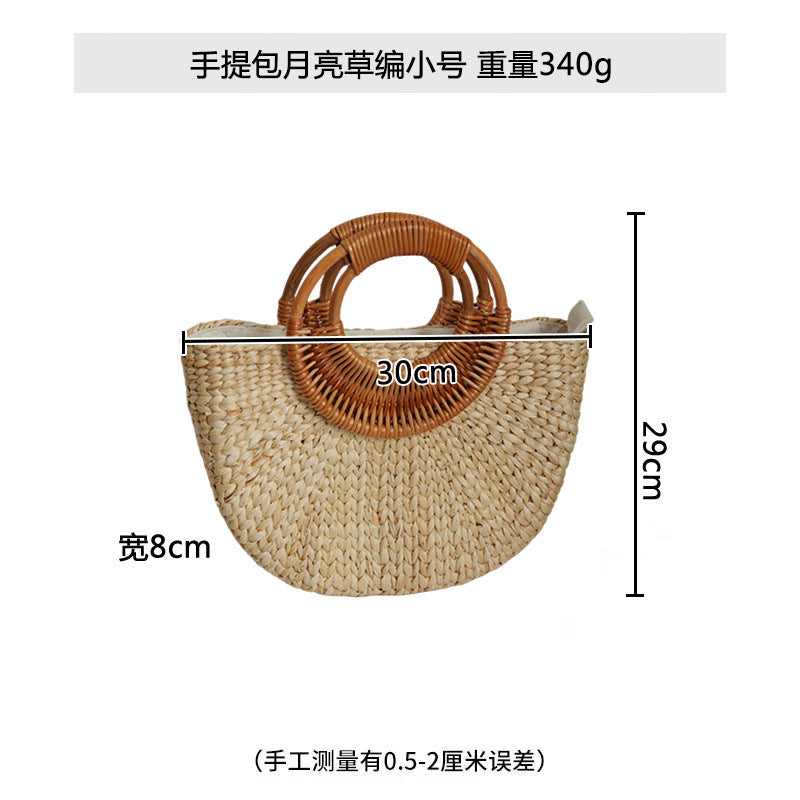 Women handcrafted beach bag with braided handles Bowlift