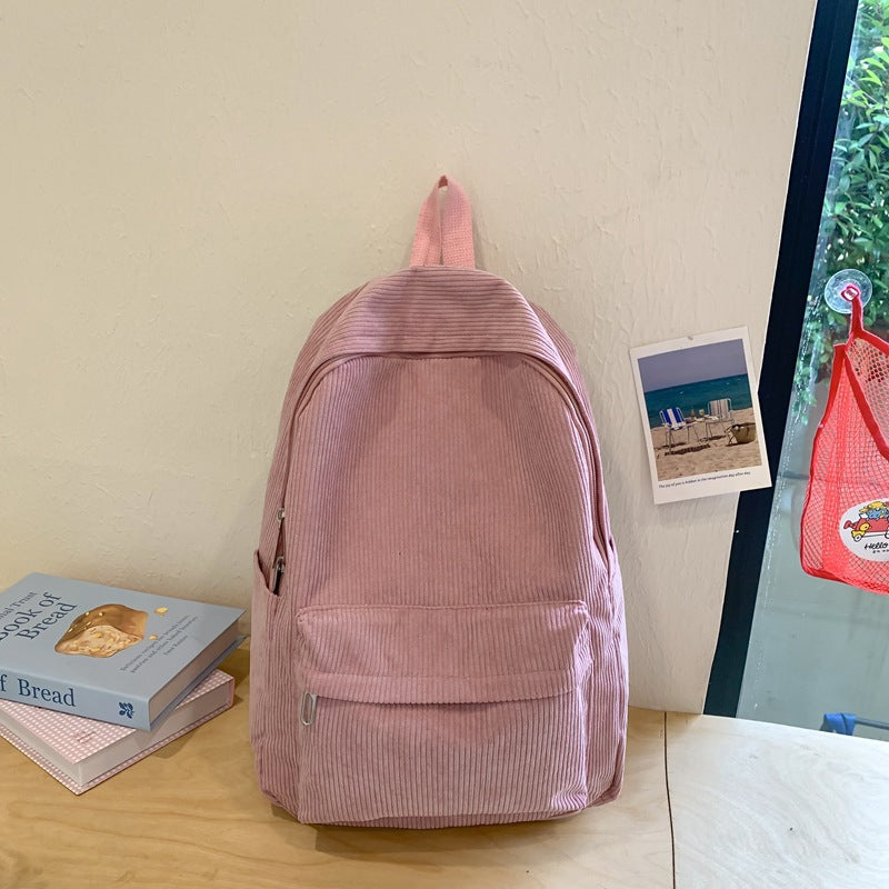 Corduroy Textured Backpack