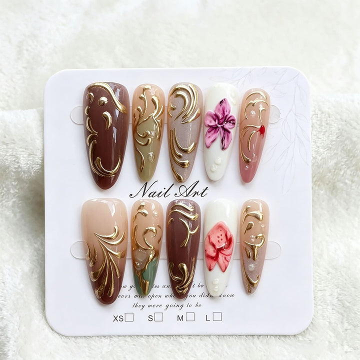 Artistic Gel Nail Design Bowlift