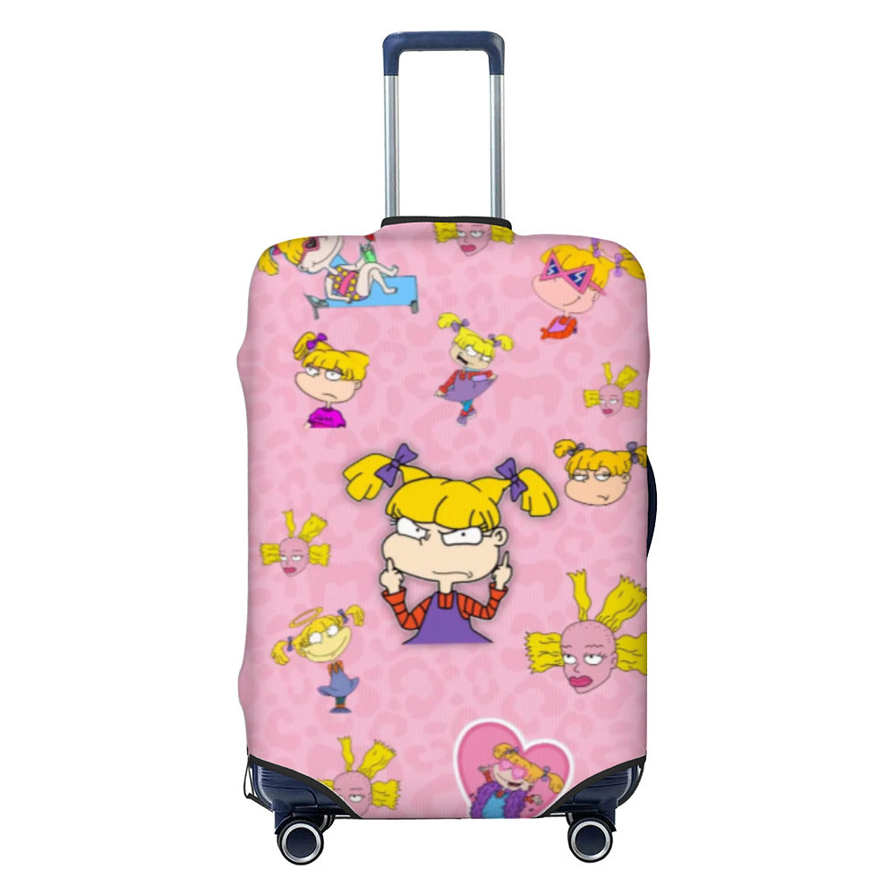 Unisex stretchable suitcase cover with impressionist landscape print and zipper for trolley with swivel wheels Bowlift