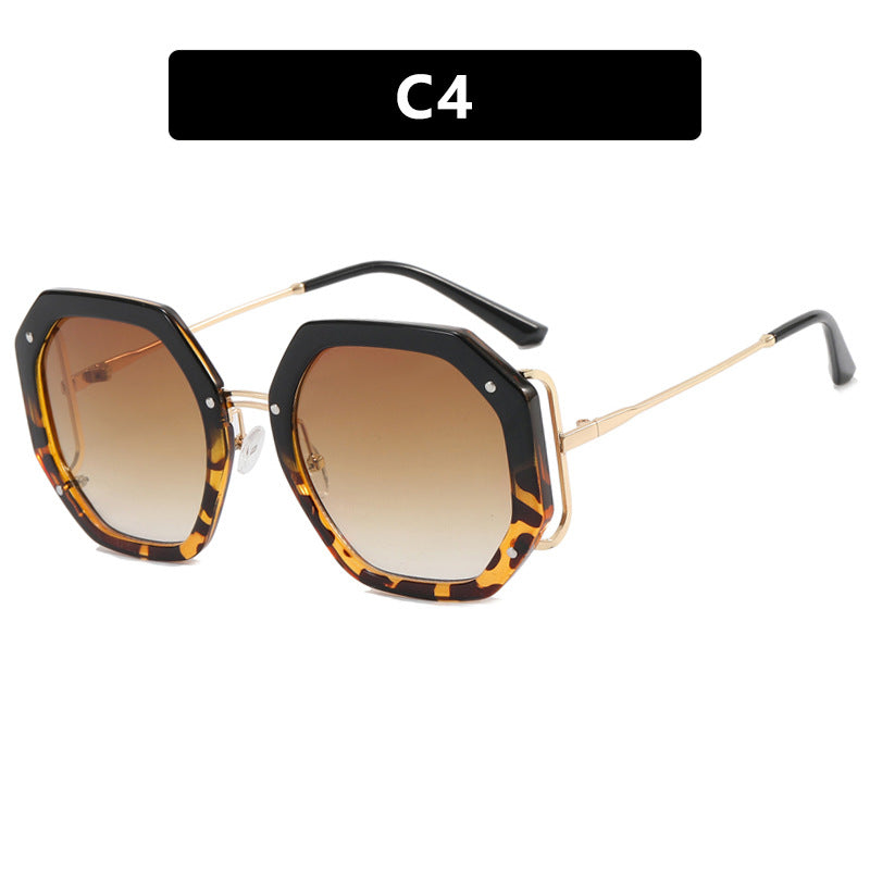 Ladies stylish octagonal sunglasses with UV protection and elegant frame Bowlift