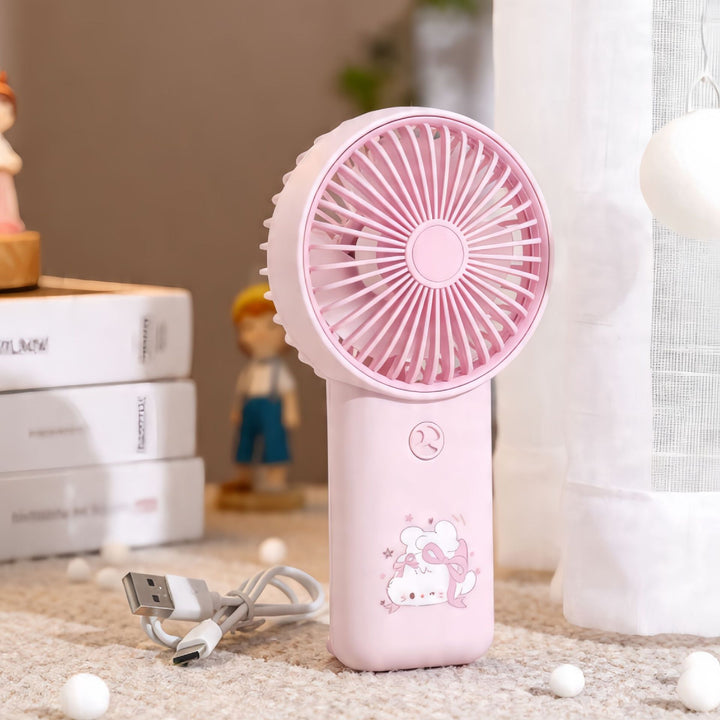 Ladies portable hand fan with cute penguin design Bowlift