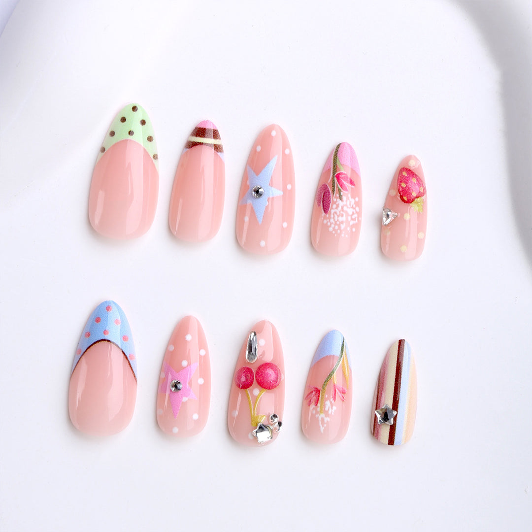 Artificial Fingernails with Creative Designs Bowlift