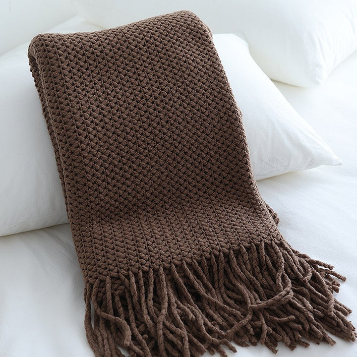 Chunky Knit Textured Throw Blanket