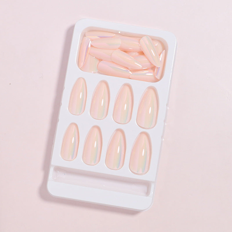 Iridescent Press-On Nail Set Bowlift