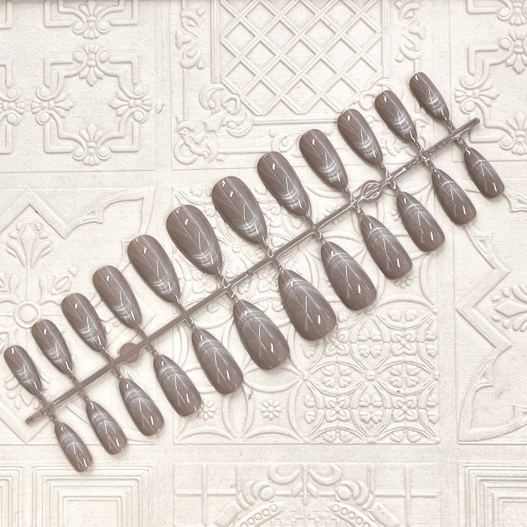 Glossy Elegant Almond-Shaped Press-On Nails Bowlift