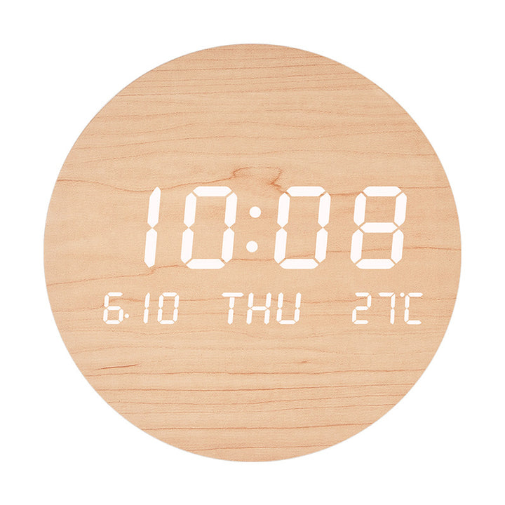 Elegant table clock in modern wood design Bowlift
